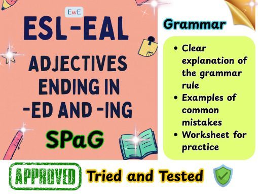 Adjectives ending in -ed and -ing- GRAMMAR - EAL/ESL Common Errors