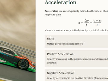 AS Level Physics - 2.1 Kinematics Equations of Motion