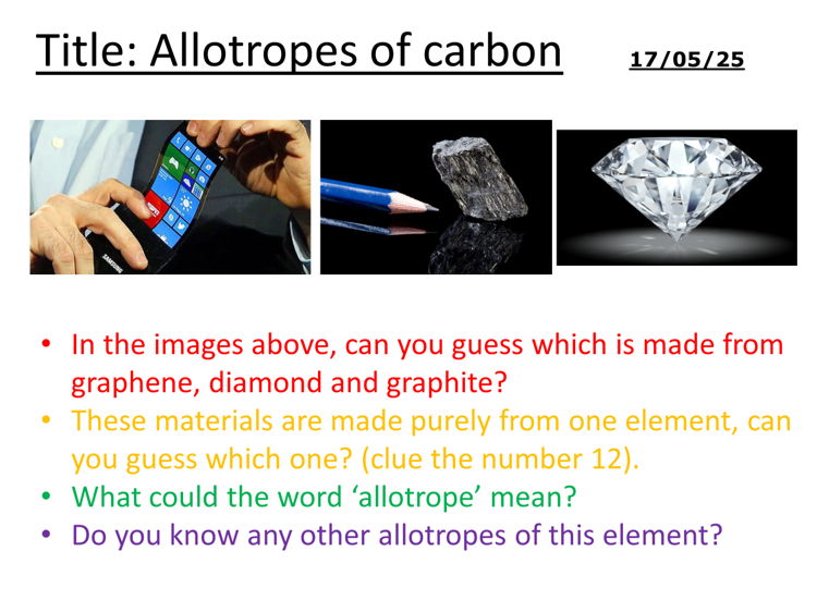 Allotropes of carbon - complete lesson (GCSE 1-9)