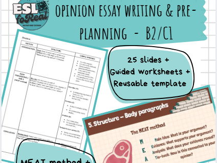 Opinion Essay Writing: Step-by-Step Planning Guide & Student Template