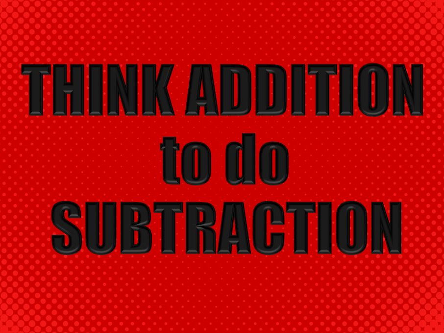 Mental Strategy for Subtraction