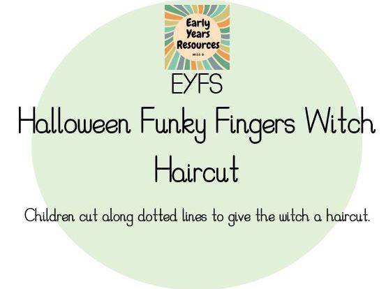 EYFS Funky Fingers Halloween Witch Haircut