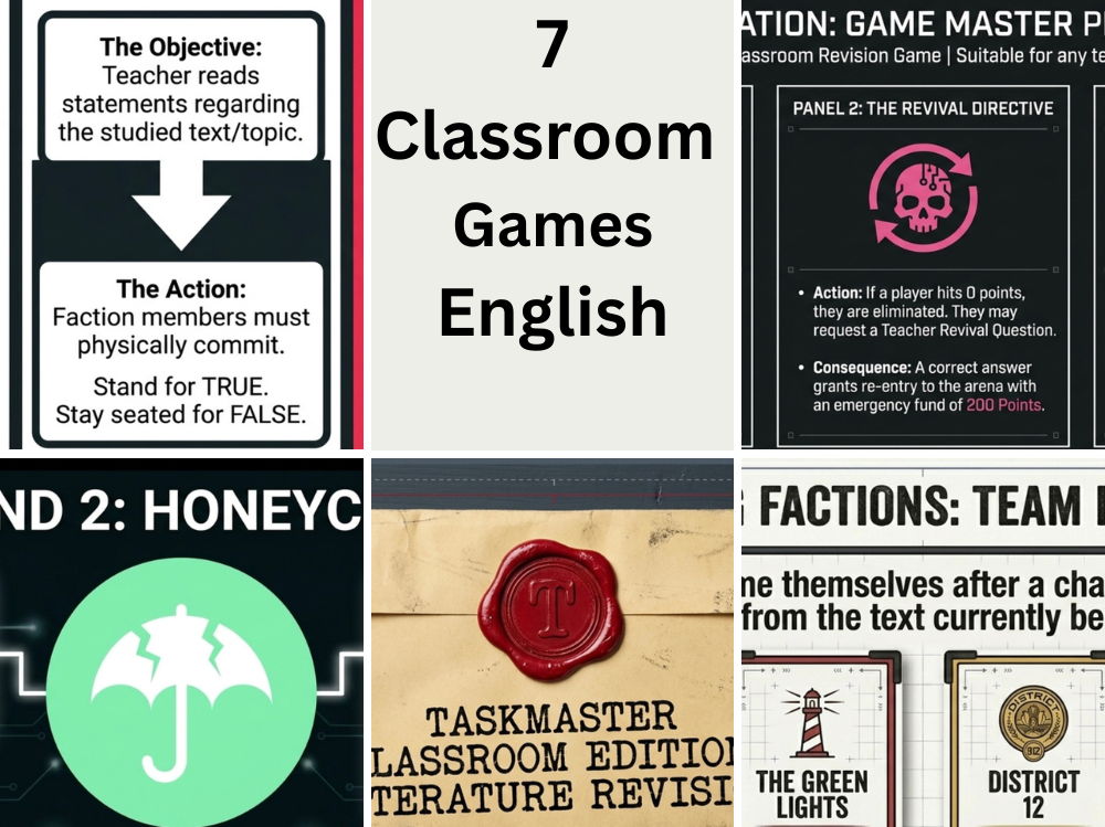 The Ultimate Classroom Games Bundle | English | Any Text | Years 7 to 12