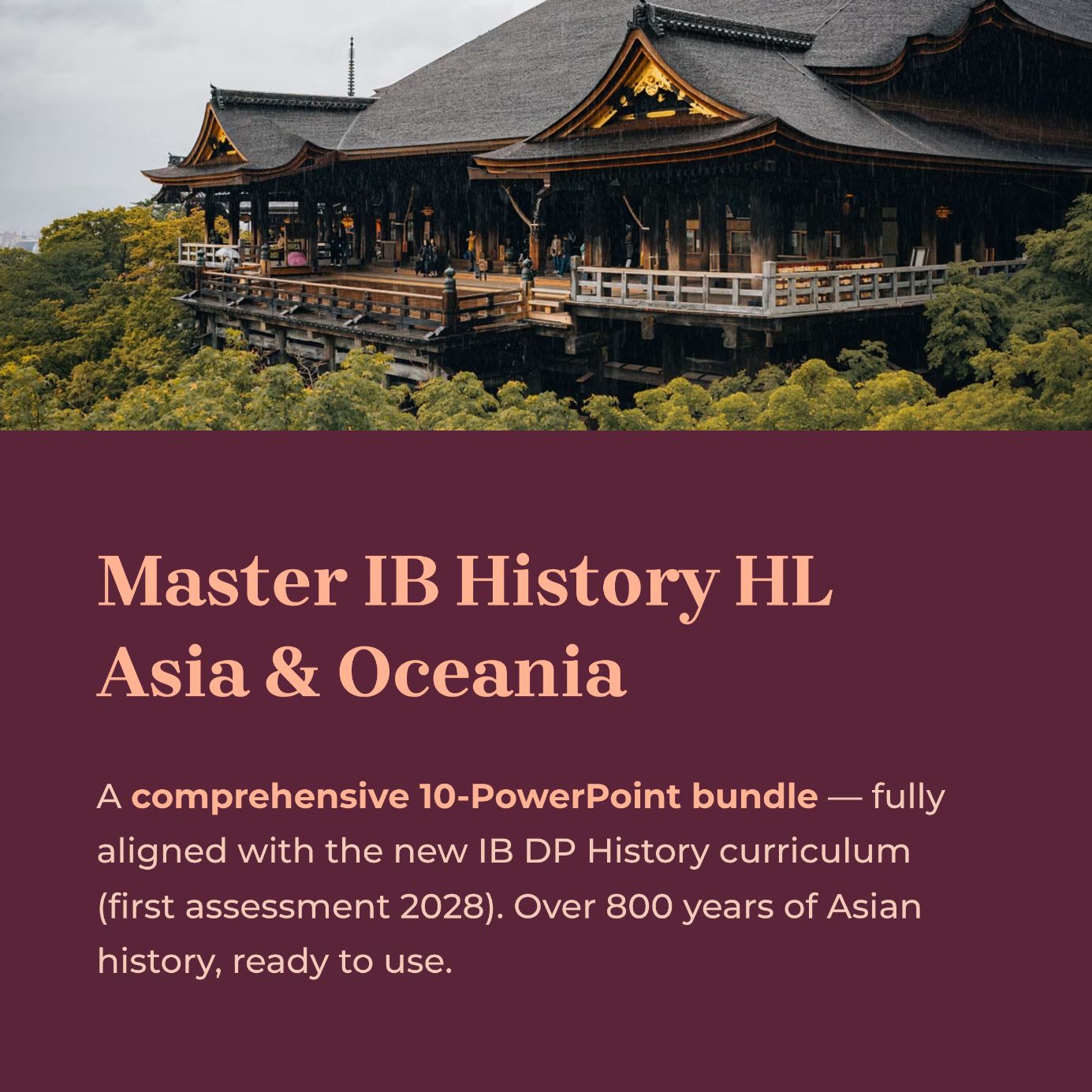 IB History HL Asia & Oceania: 10 Regional Study PPT Bundle