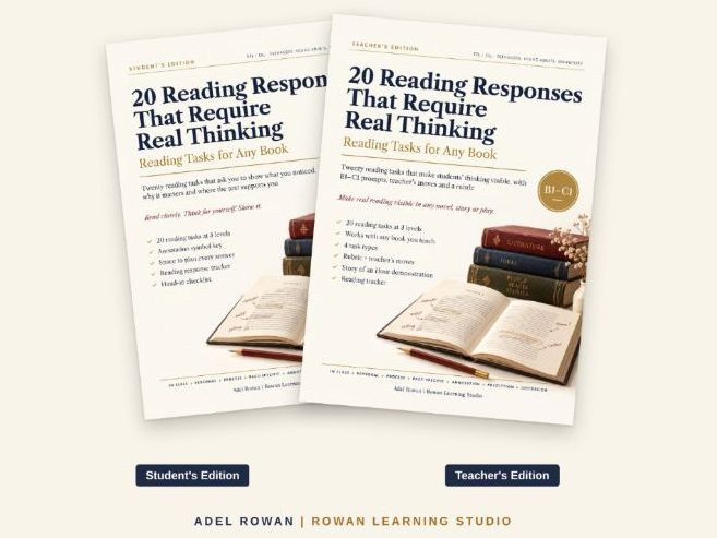 Reading Responses Tasks for any Novel