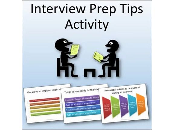 Business and Career Skills - Interview Prep Tips Activity