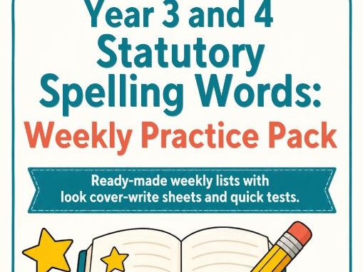 Year 3/4 Statutory Spelling Words Weekly Pack