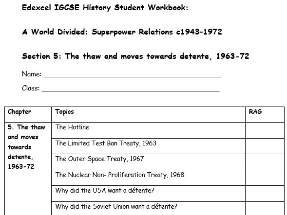 IGCSE Superpower Relations: Detente