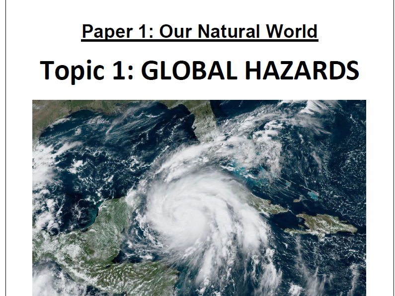OCR-B GCSE Geography- GLOBAL HAZARDS Revision Guide