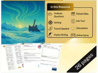 The Cremation of Sam McGee - Poetry Lesson Plan - Worksheets - No Prep