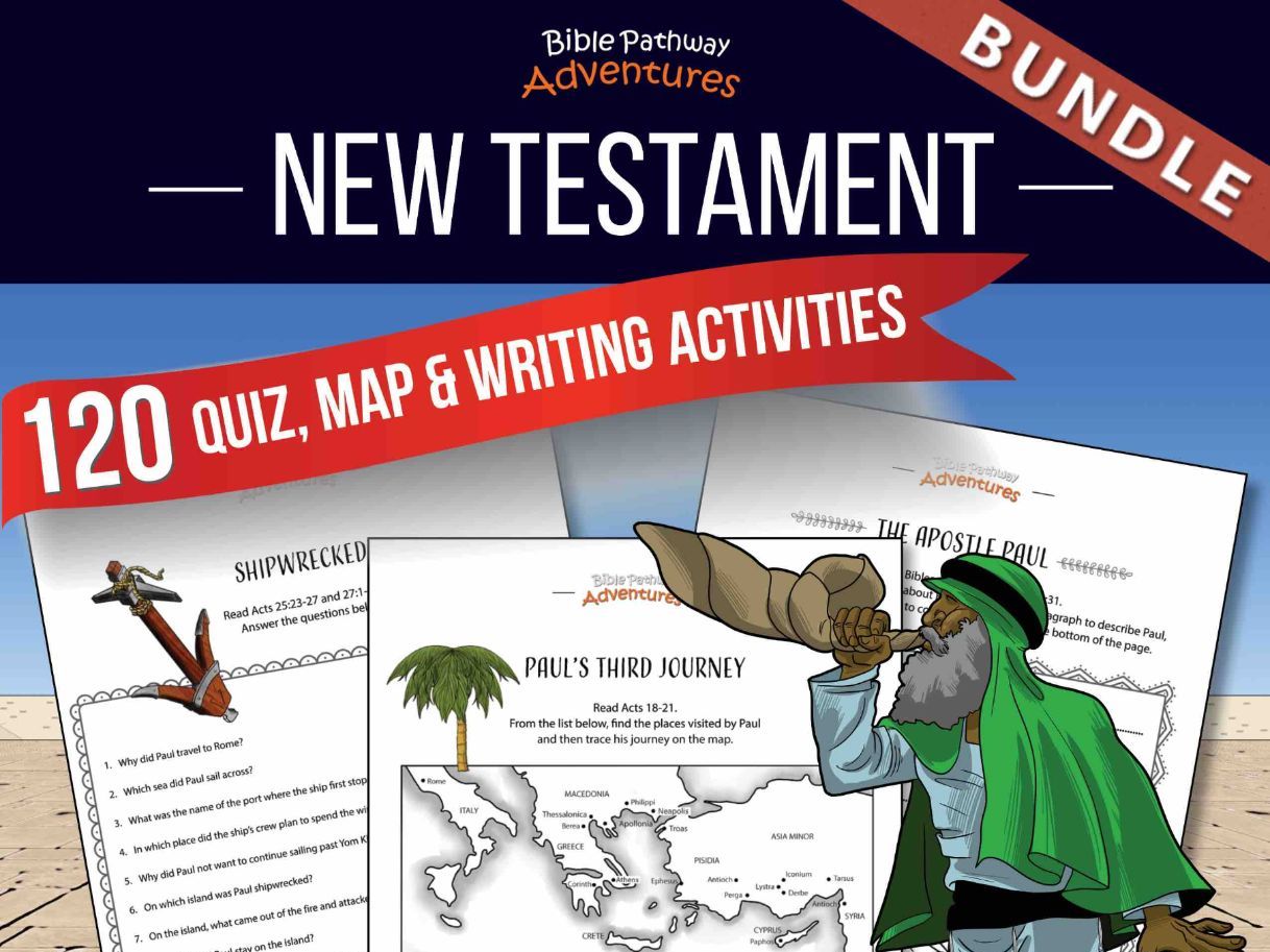 120 New Testament Quizzes &amp; Activities: Activity Book Bundle by pip29 | Teaching Resources