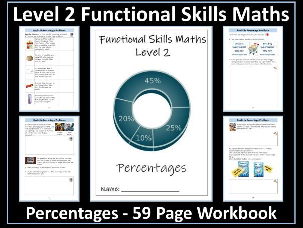 Percentages Workbook Level 2 Maths Functional Skills