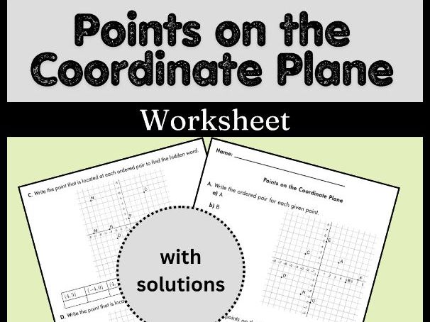 Points on the Coordinate Plane Worksheet (with solutions)