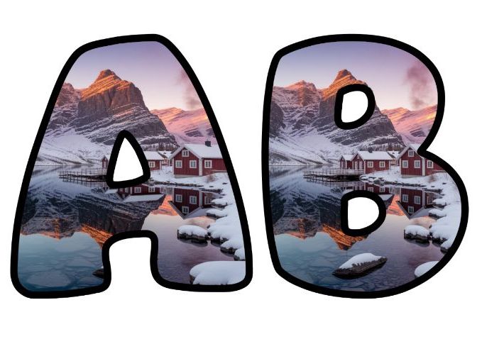 Frost Snow City Classroom Display Lettering Set | Upper & Lowercase Letters, 0-9 and Signs