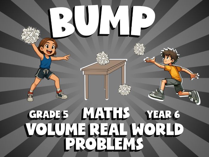 Volume Real World Problems BUMP Maths Game | No-Prep Year 6 Review Activity