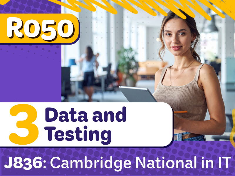 OCR J836 IT R050 Unit 3: Data and Testing