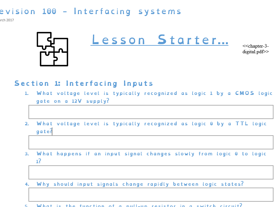 GCSE Electronics – Interfacing Digital to Analogue Circuits | 100 Revision Questions & Answers