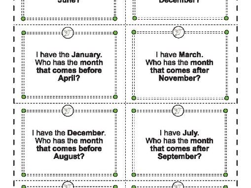 I have who has-Time 1