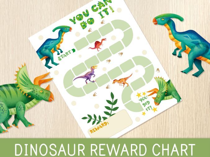 Dinosaur Reward Chart - Behaviour, Goals