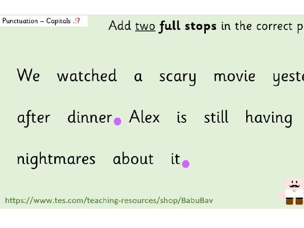 KS1 Punctuation and Grammar Revision  (2023 SPaG Paper 2)