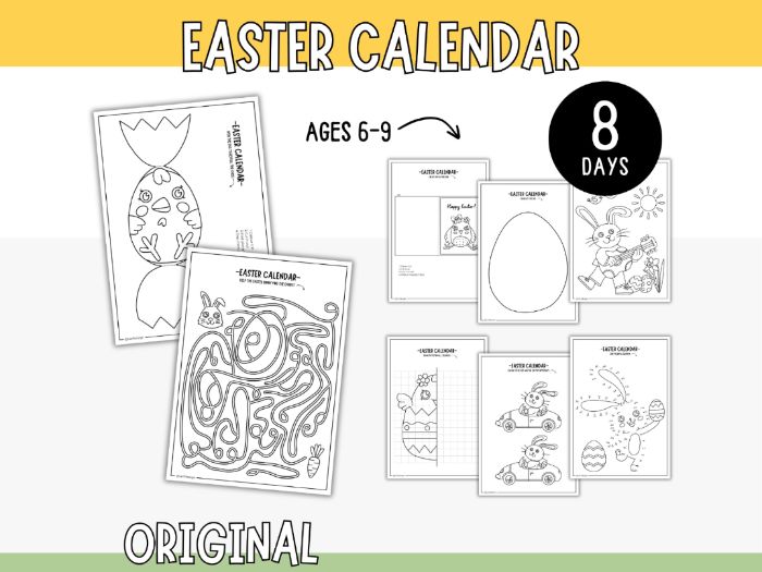 Easter Calendar - Original (8 Printable Craft Pages)