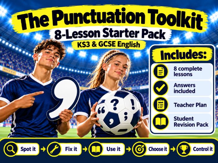 The Punctuation Toolkit: 8-Lesson Starter Pack | KS3 & GCSE English