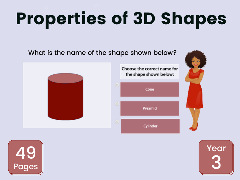 Year 3 Properties of 3D Shapes with free worksheet Teaching Resources