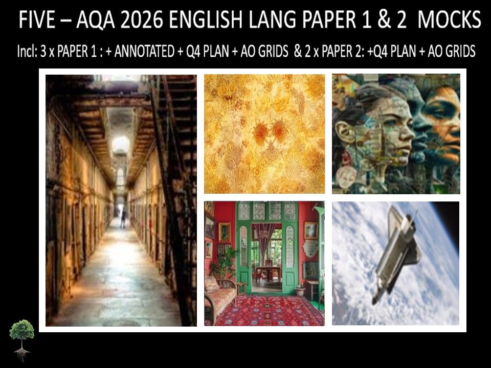 FIVE - AQA PAPER 1 & 2 | 2026 FULL MOCKS | ANNOTATED | Q4 PLAN | AO GRIDS