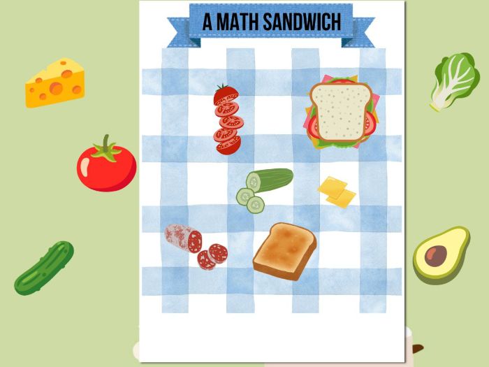 A Math Sandwich – Solve and Build Your Snack!
