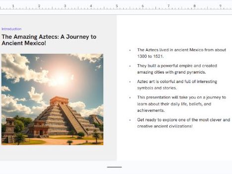 The Amazing Aztecs - Assembly/Lesson - Informative Powerpoint