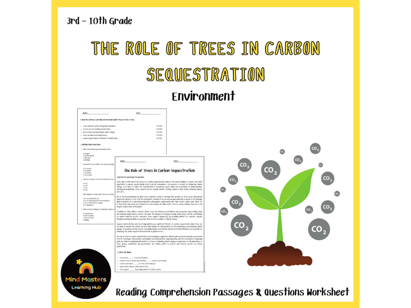 The Role of Trees in Carbon Sequestration Reading Comprehension ...