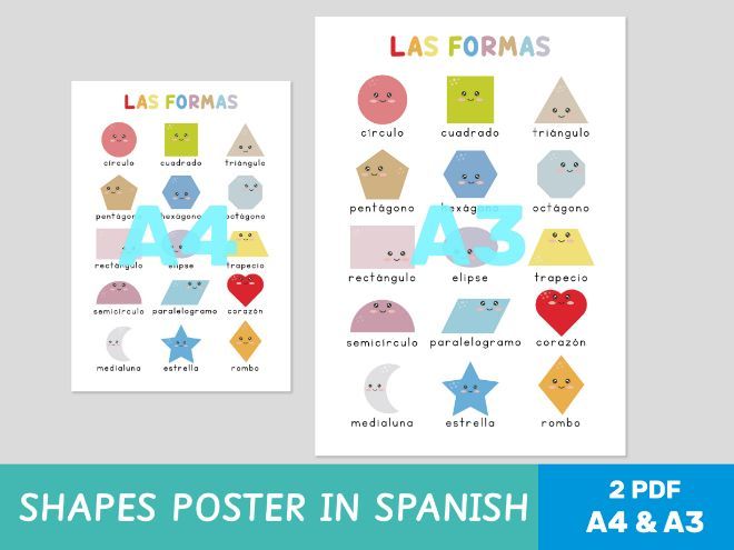 Shapes Poster in Spanish, Shapes Chart