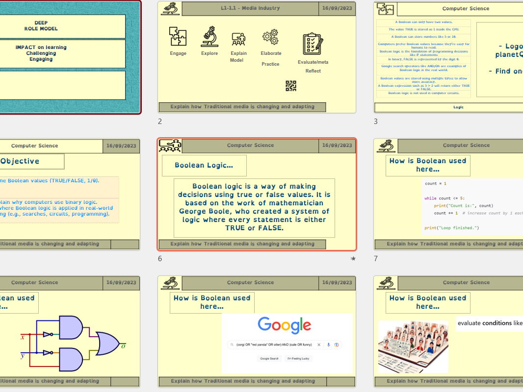 GCSE Computer Science – Boolean Logic FULL UNIT (Lessons 1–5) (2026) + Free Online Quizzes