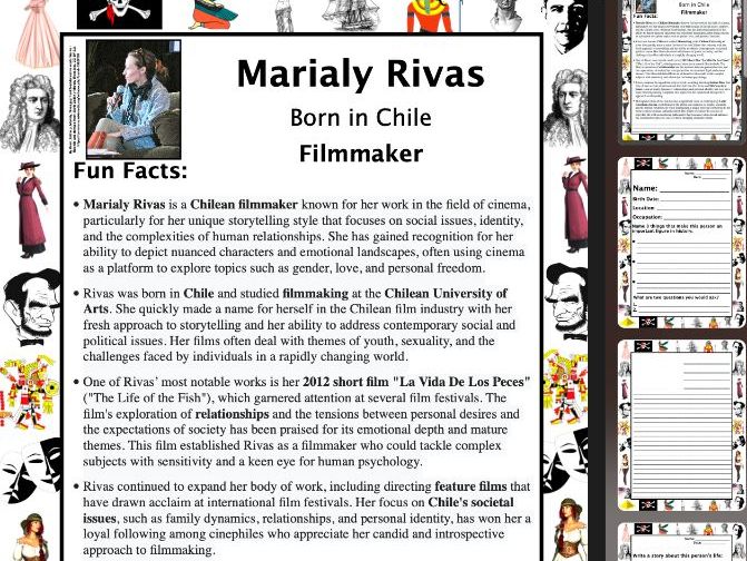 Marialy Rivas PACKET & ACTIVITIES, Important Historical Figures Series