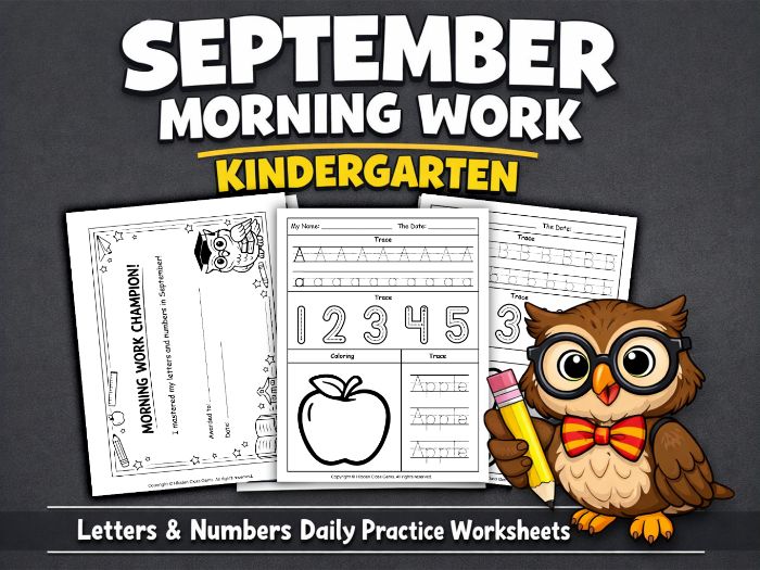 September Morning Work Kindergarten