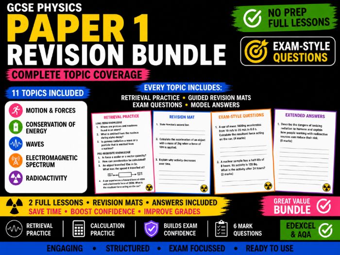GCSE Physics Paper 1 Revision Bundle