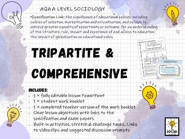 AQA A level Sociology - Education - Tripartite and Comprehensive systems