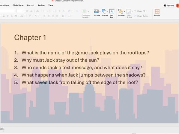 Shadow Jumper Comprehension