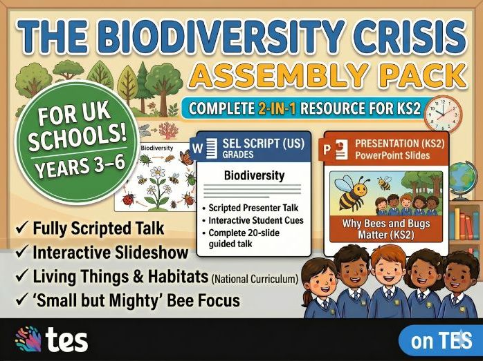 The Biodiversity Crisis Assembly: Why Bees and Bugs Matter (KS2 / Whole School)