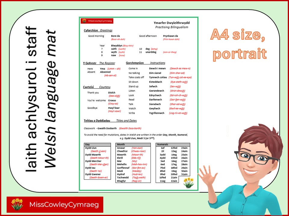 Incidental Welsh - Staff Language Mat