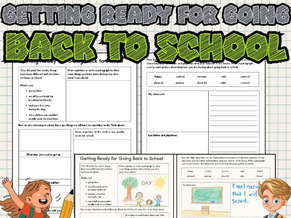 Back-to-School Reflection & Morning Routines Worksheet | SEL Writing