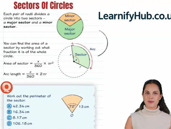 Edxecel Maths Revision Video (free) Sector of Circles