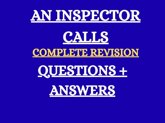 An Inspector Calls Complete Revision Pack | GCSE English | Questions, Model Answers & Exam Practice