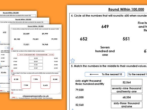 Rounding homework year 5 picture