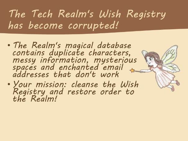 Data Cleansing in Excel Fairy Tale Challenge