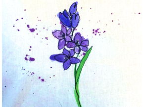 Free motion flower step by step Art Textiles