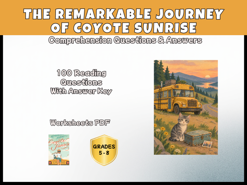 The Remarkable Journey of Coyote Sunrise Reading Comprehension | Years 5–8