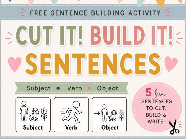 Cut and Build a Sentence Freebie