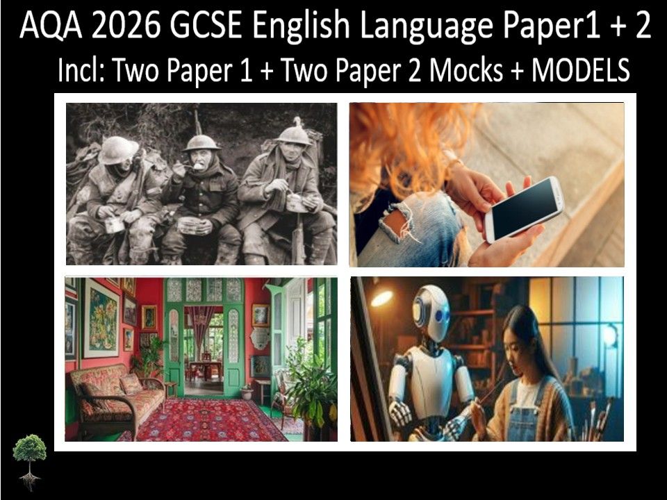 Four AQA 2026 GCSE English Language Paper 1 + 2 Mocks | Models