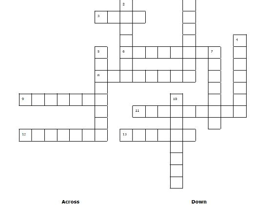 IGCSE Sciences Command Word Crossword
